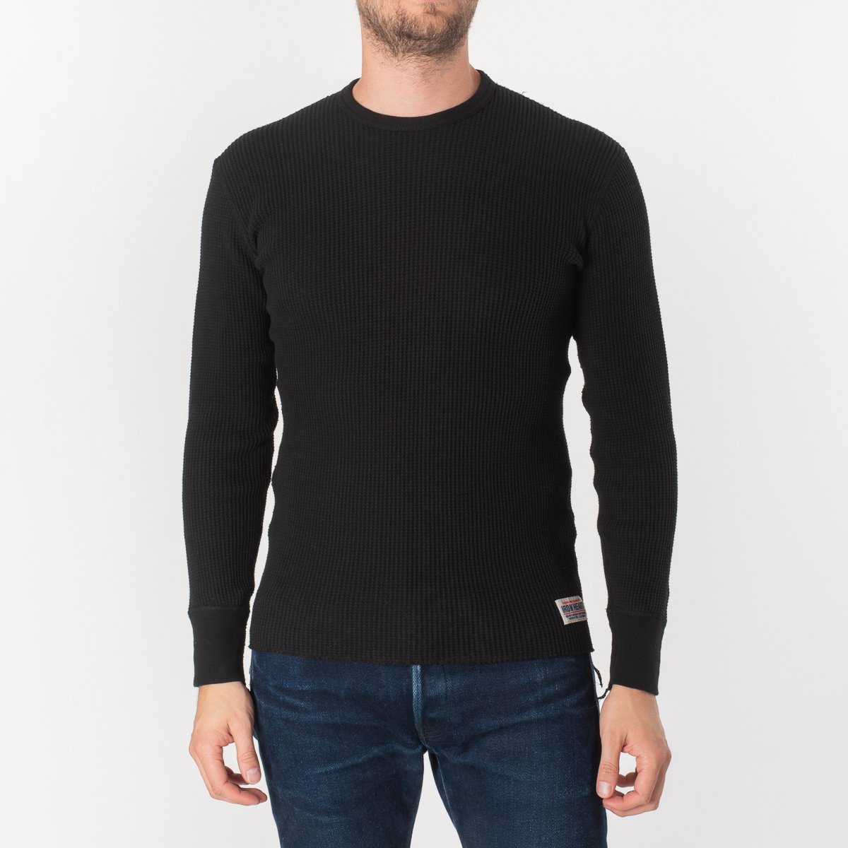 IHTL 1301 BLK Waffle Long Sleeved Thermal Top Schwarz