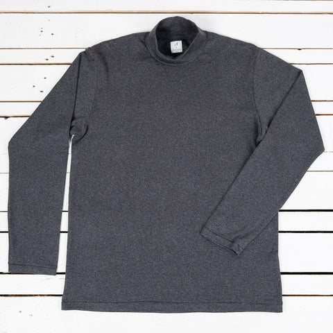 Mock Neck Tee Longsleeve Charcoal