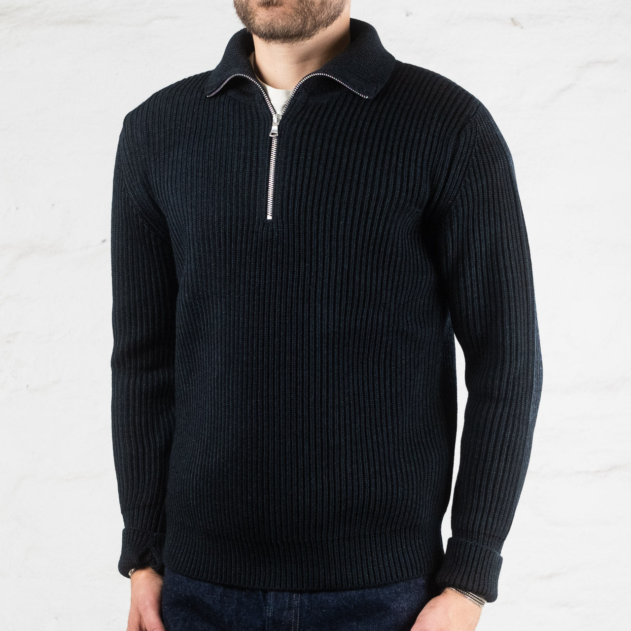 Navy Half-Zip Dark Indigo