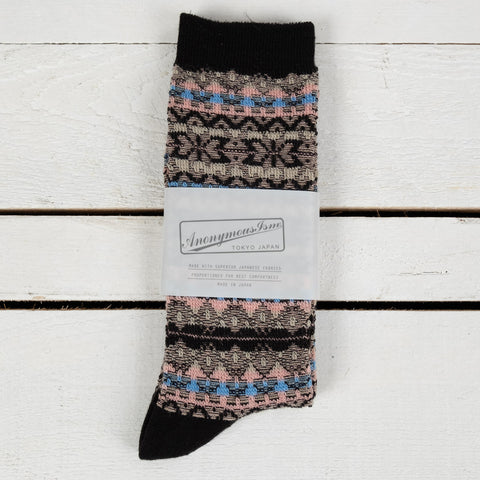 Reverse Fairisle JQ Crew Schwarz