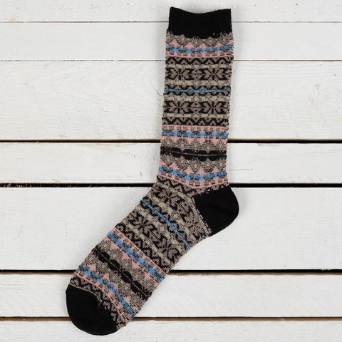 Reverse Fairisle JQ Crew Schwarz