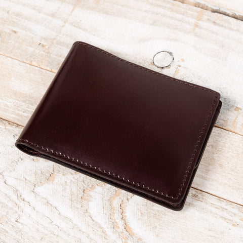 Longshore Coin Wallet Shinki Shell Cordovan Bordeaux