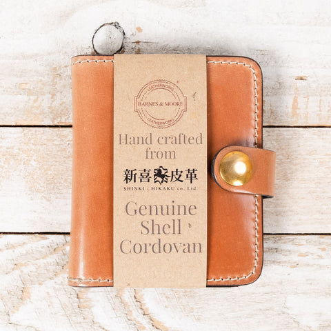 Card Holder Sportsman Shinki Shell Cordovan Tan