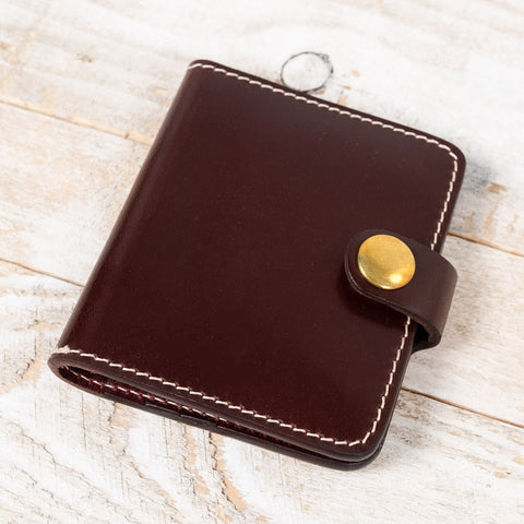 Card Holder Sportsman Shinki Shell Cordovan Bordeaux