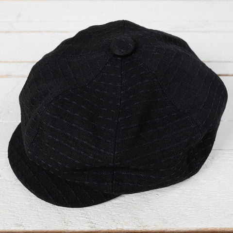 Sashiko 15.5 oz. Black denim casquette