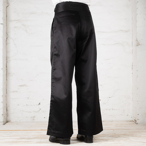 Black Chino Wide Gurkha Pants