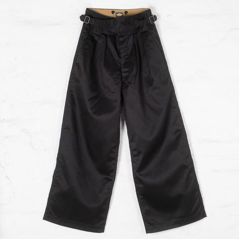 Black Chino Wide Gurkha Pants