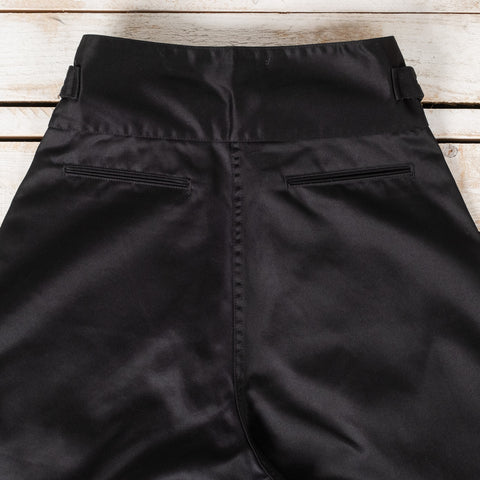 Black Chino Wide Gurkha Pants