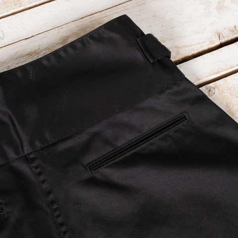 Black Chino Wide Gurkha Pants