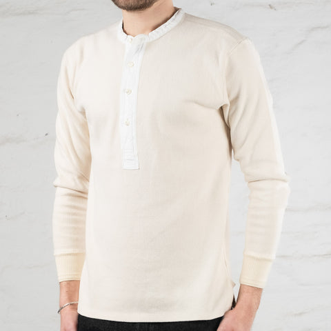 Henley Neck Amish Under Wear Beige