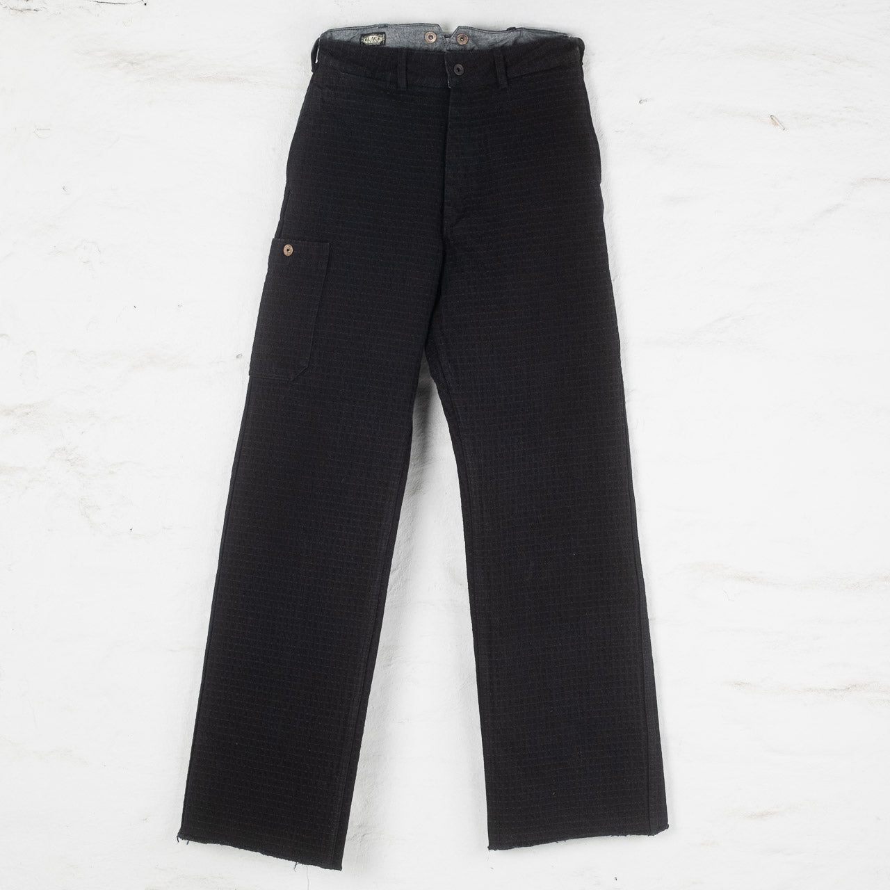 Sashiko 15,5 oz Black Denim Croft Pants