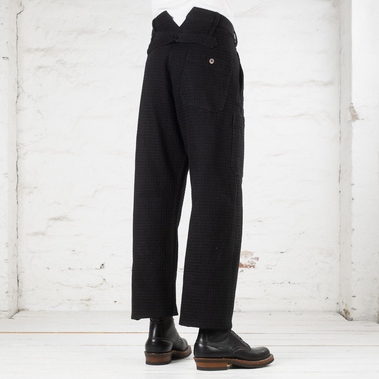 Sashiko 15,5 oz Black Denim Croft Pants