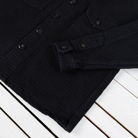 Sashiko 15,5 oz. Black Denim Navajo Shirt Black