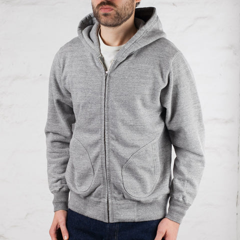 Full Zip Sweat Parka Heather Grey