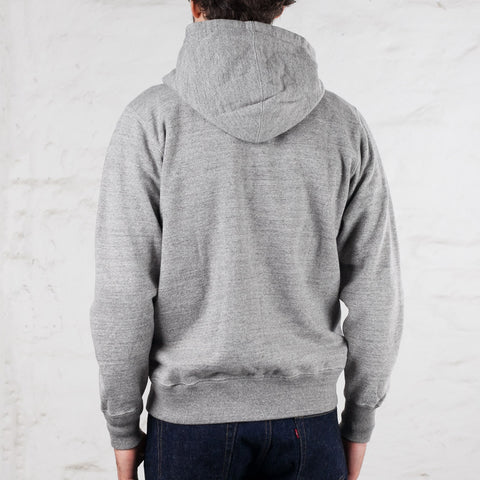 Full Zip Sweat Parka Heather Grey