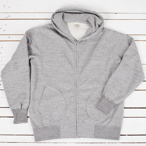 Full Zip Sweat Parka Heather Grey