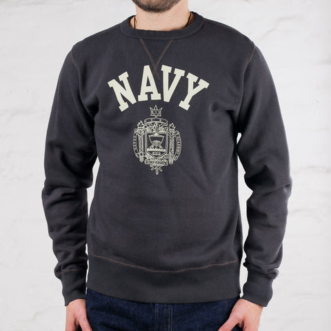 Set-In Crew Neck Sweat Shirts Navy Black