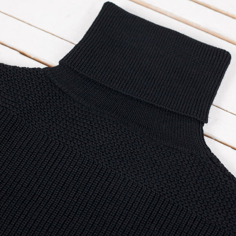 William Gibson Sweaters, Wool, Turtle Neck, Black