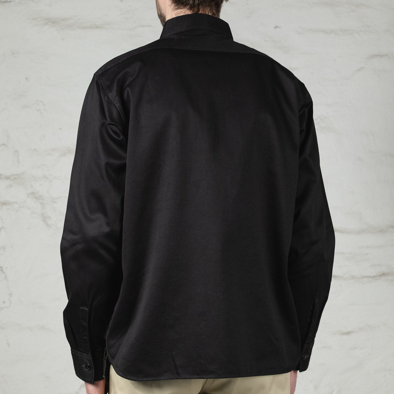 Herringbone Work Shirt Black