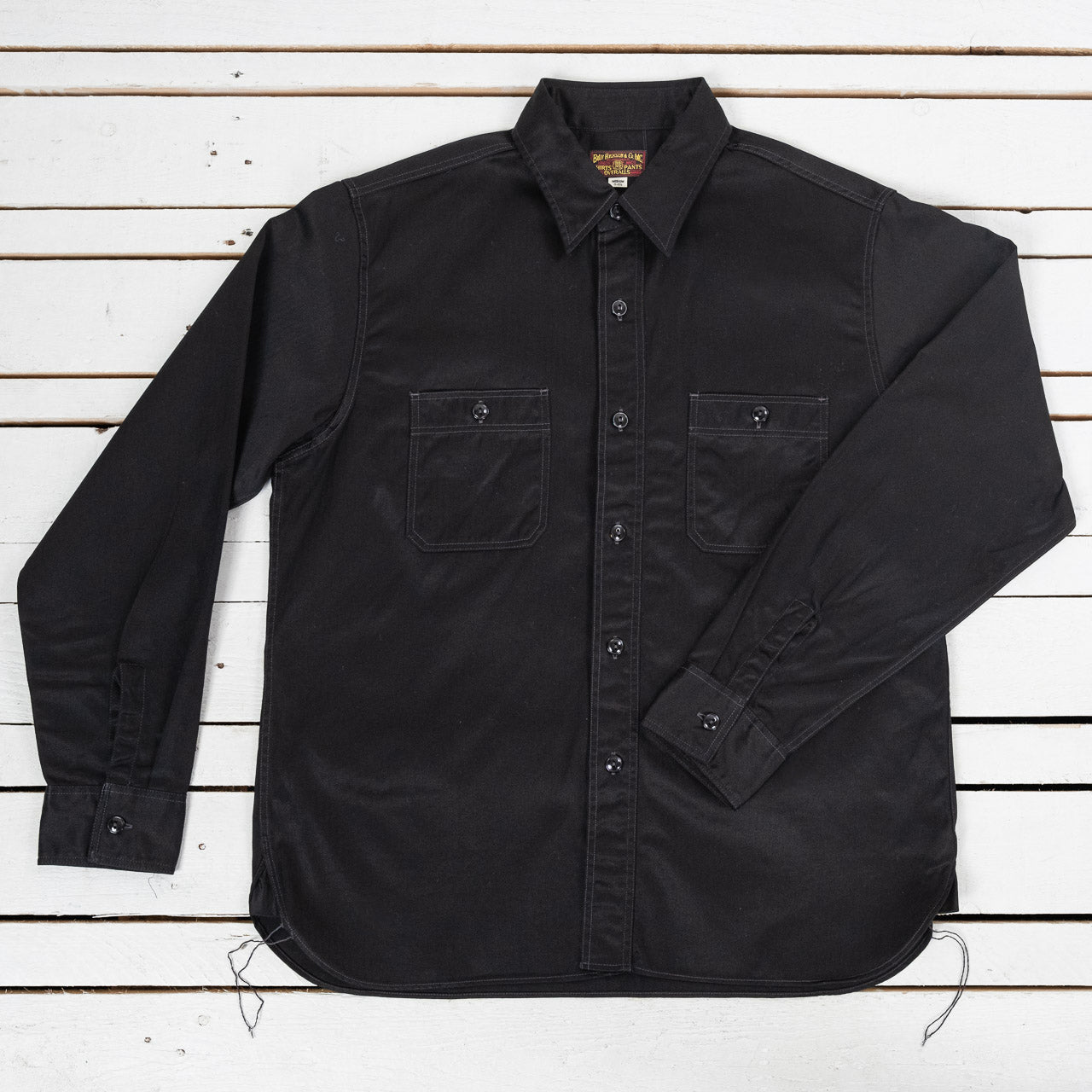 Herringbone Work Shirt Black