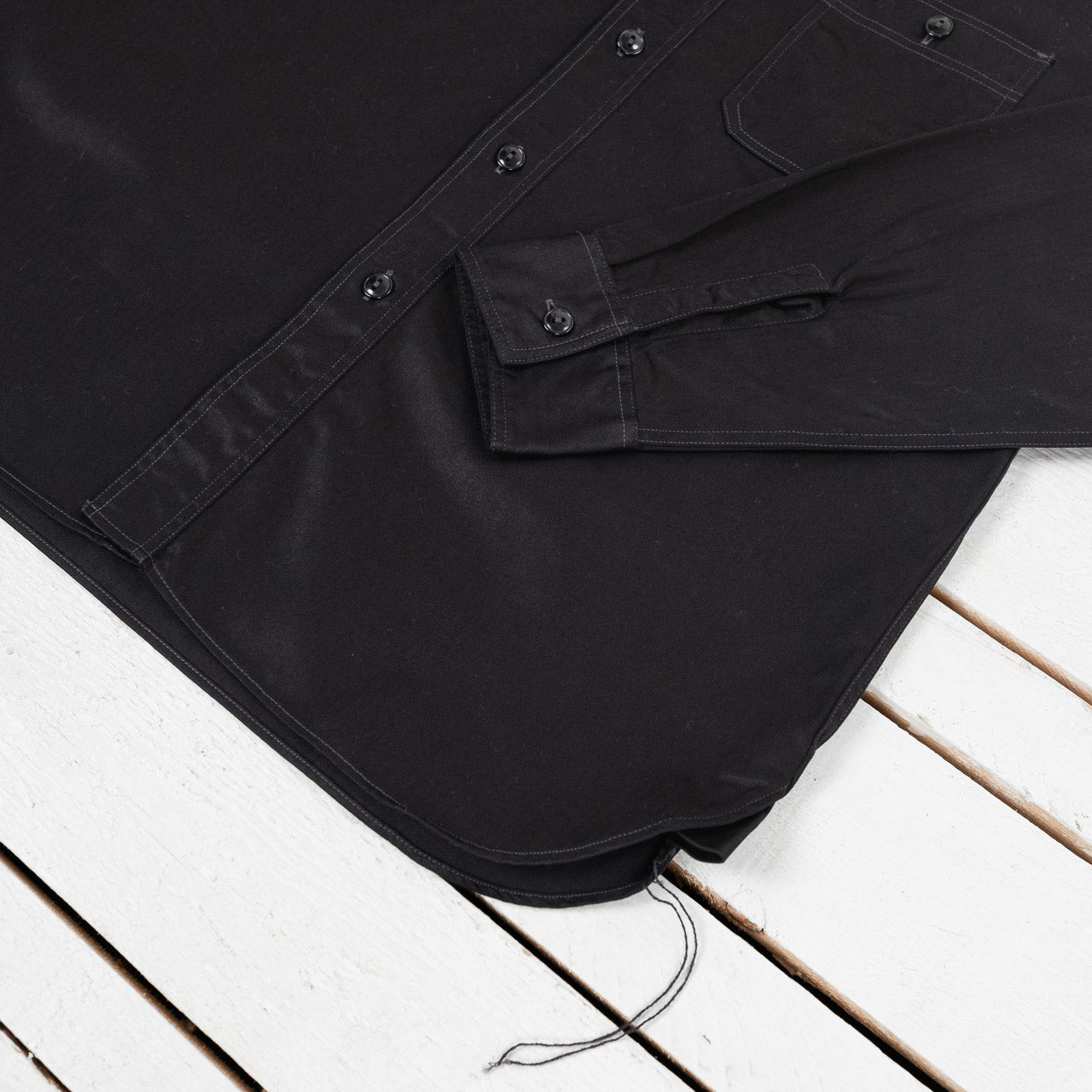 Herringbone Work Shirt Black