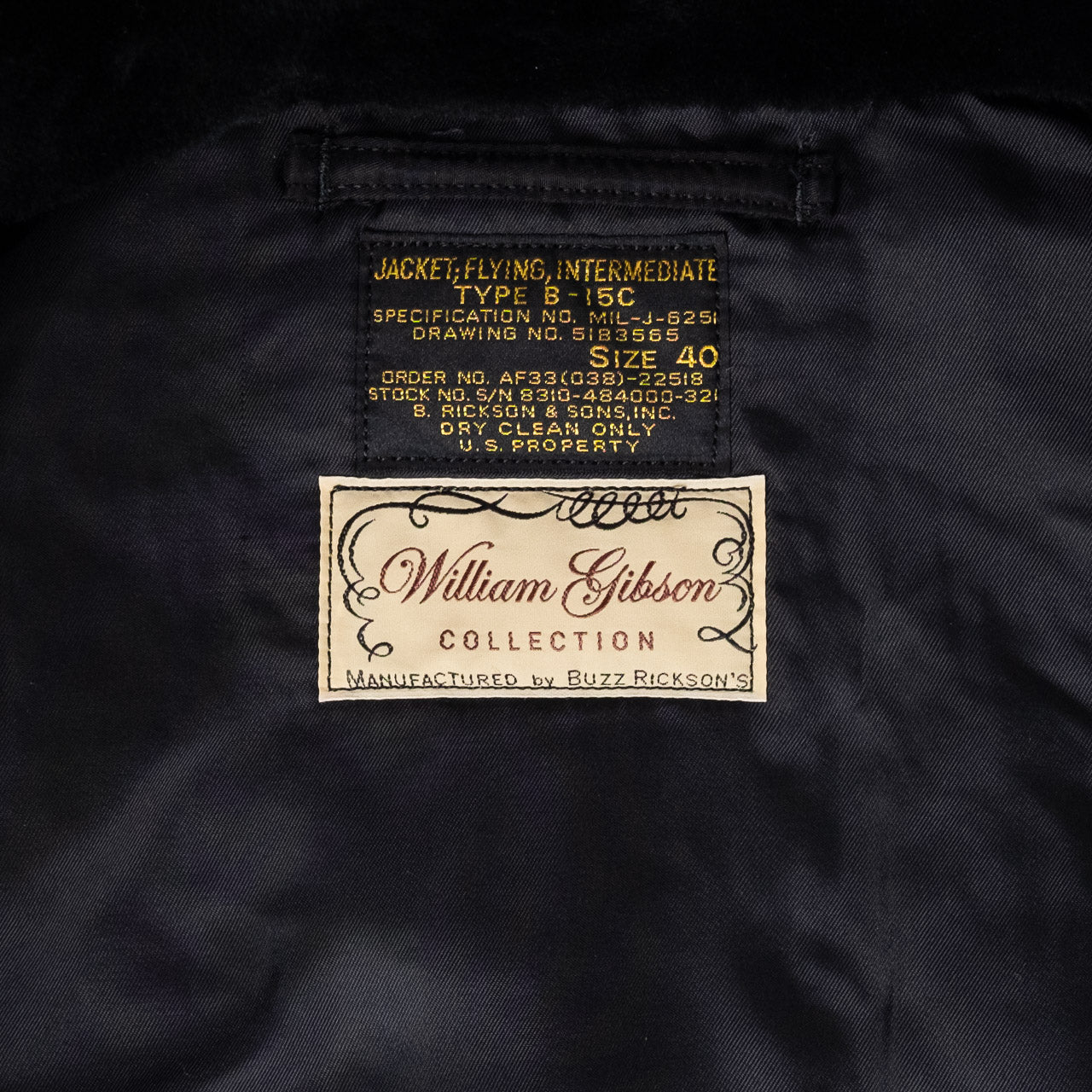 William Gibson B-15C Jacket Black