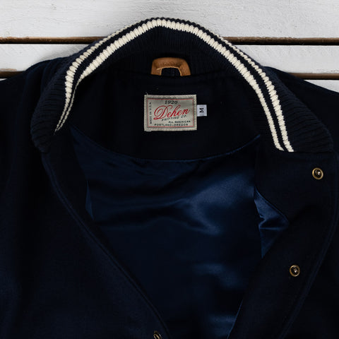 Varsity Jacke Navy / Tan