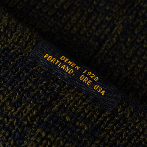 Wool Knit Watch Cap Oliv / Navy