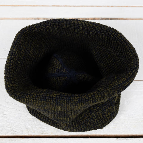 Wool Knit Watch Cap Oliv / Navy