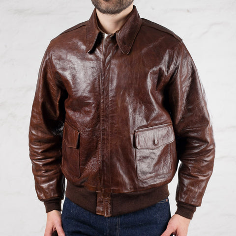 A-2 Masters of the Air Leather Jacket Brown