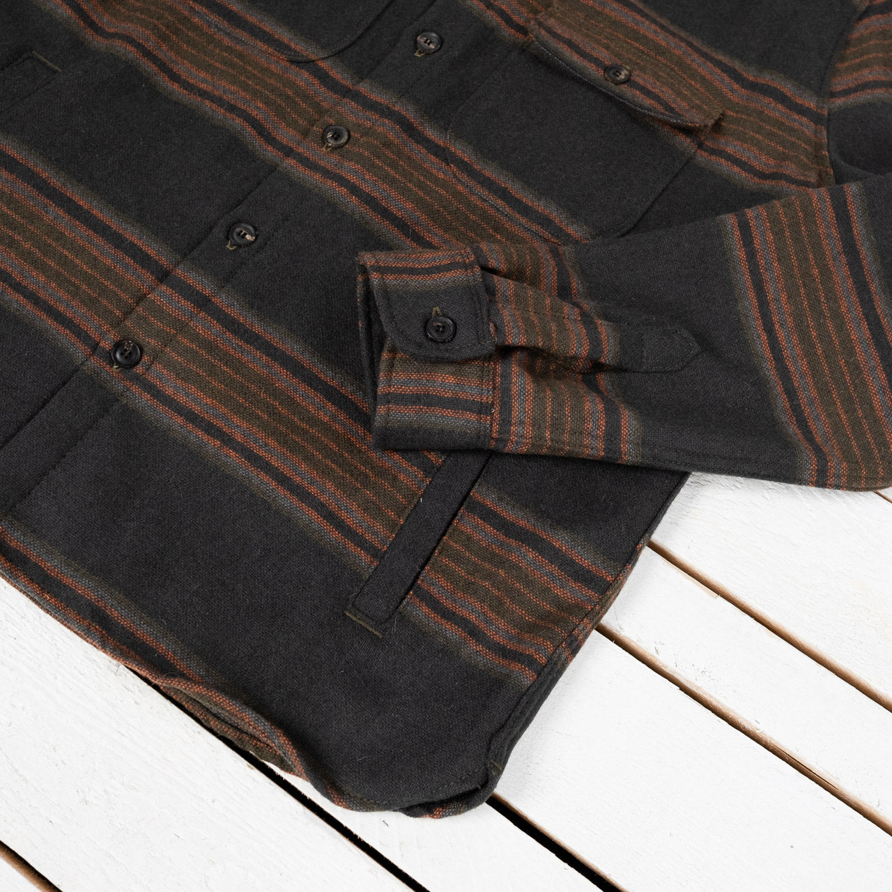 Alta Shirt Black Stripe Wool