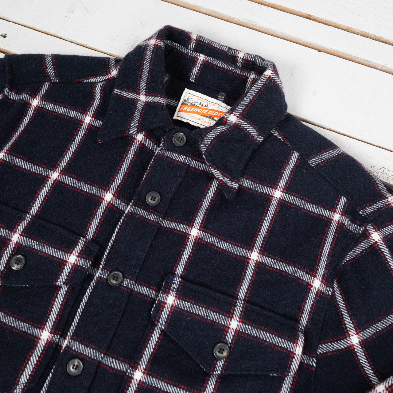 Kamas Wool Plaid Navy