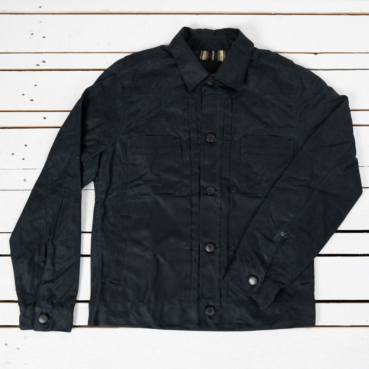 Riders Jacket Waxed Canvas Black