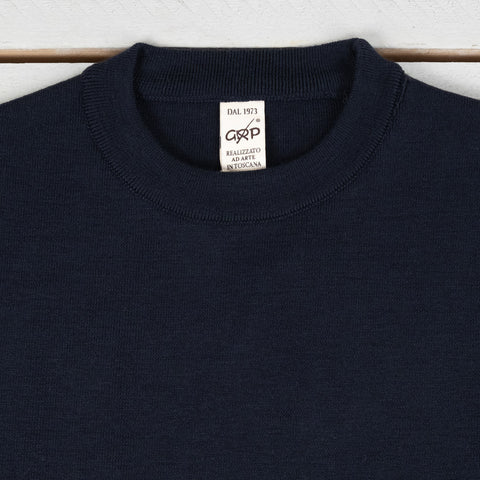 Crewneck Merino Knit Night Blue