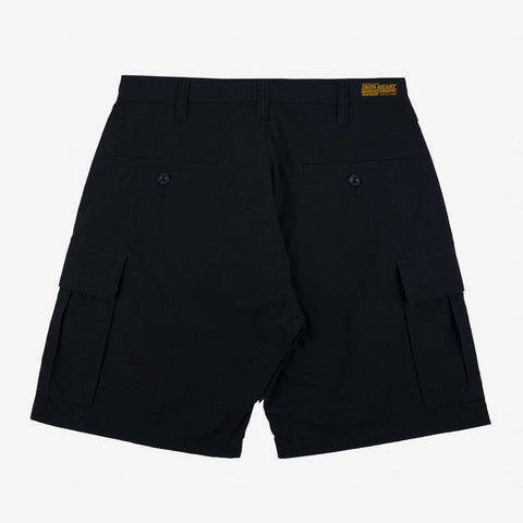 IH-736-BLK Ripstop Cargo Shorts Black