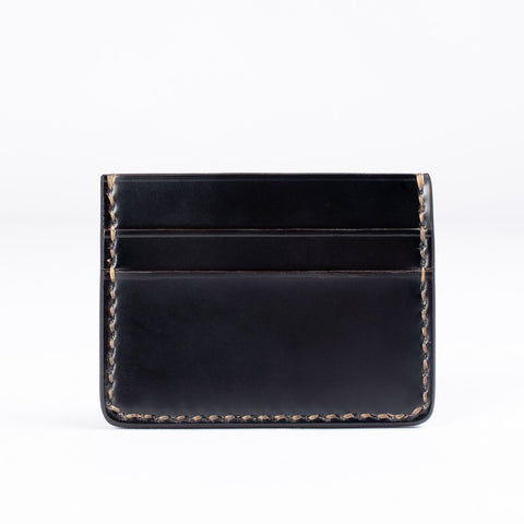 IHG-089-BLK Shell Cordovan Card Holder Schwarz