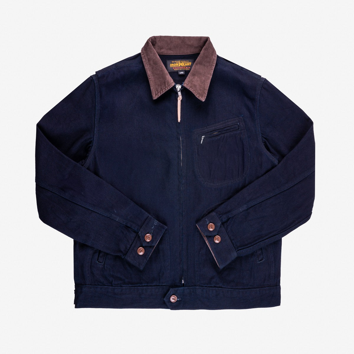 IHJ-143-IND 12 oz. Kersey Work Jacket Indigo/Black