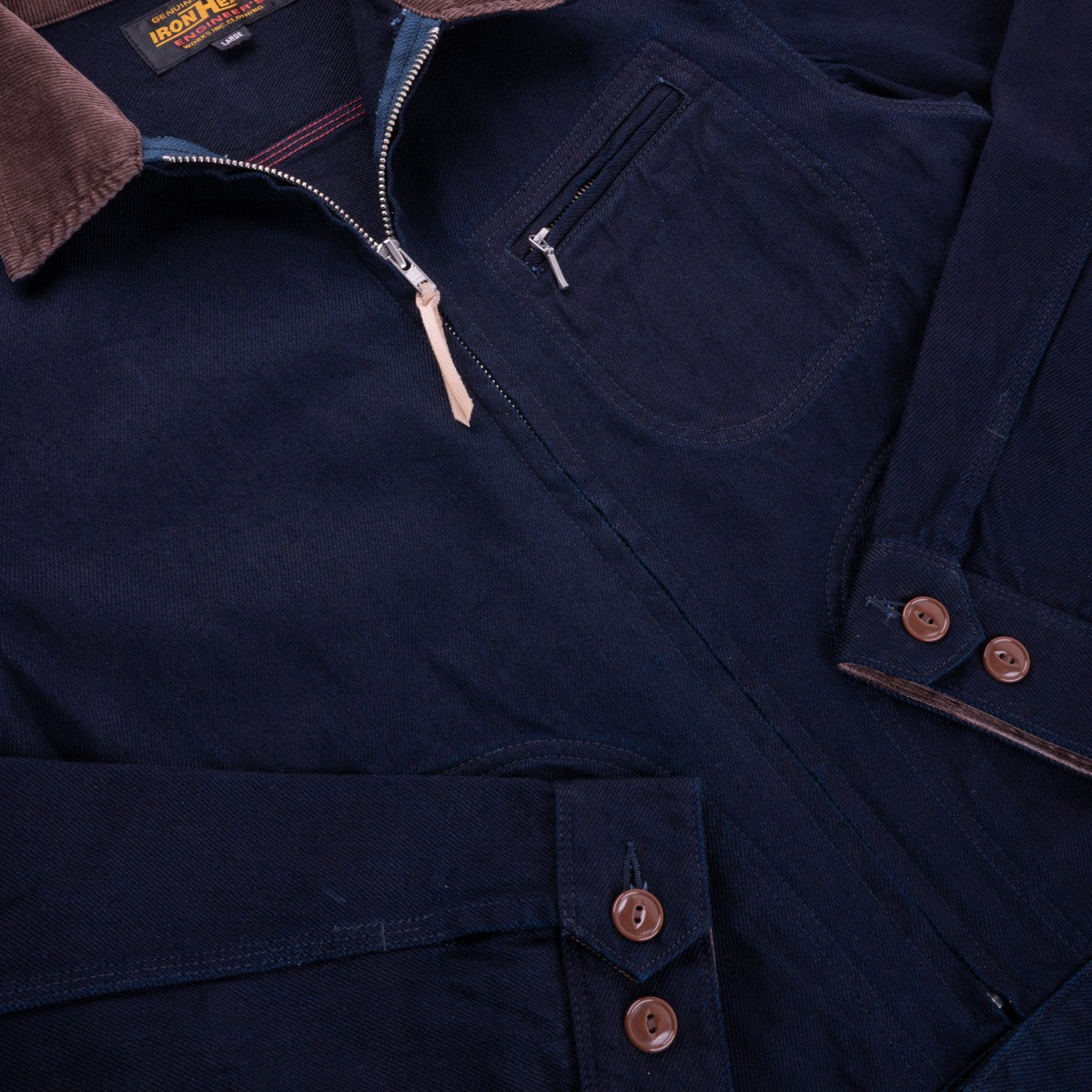 IHJ-143-IND 12 oz. Kersey Work Jacket Indigo/Black