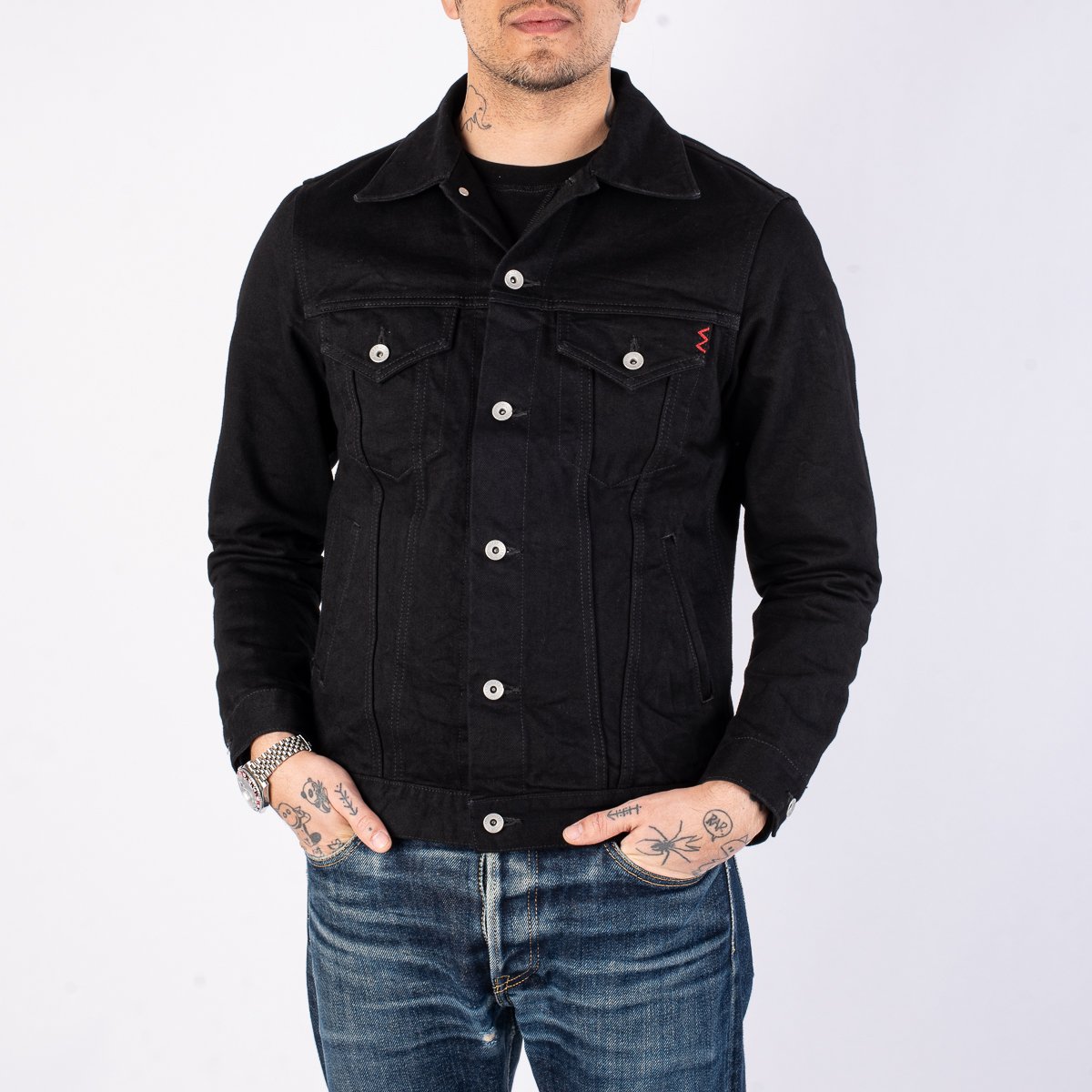 IHJ-86 14oz Selvedge Denim Modified Type III Jacket Black/Black