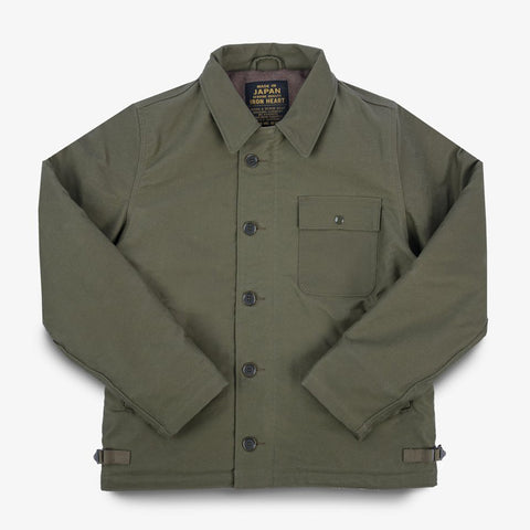 IHM-45-GRN Oiled Whipcord A2 Deck Jacket Green