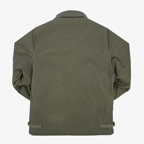 IHM-45-GRN Oiled Whipcord A2 Deck Jacket Green