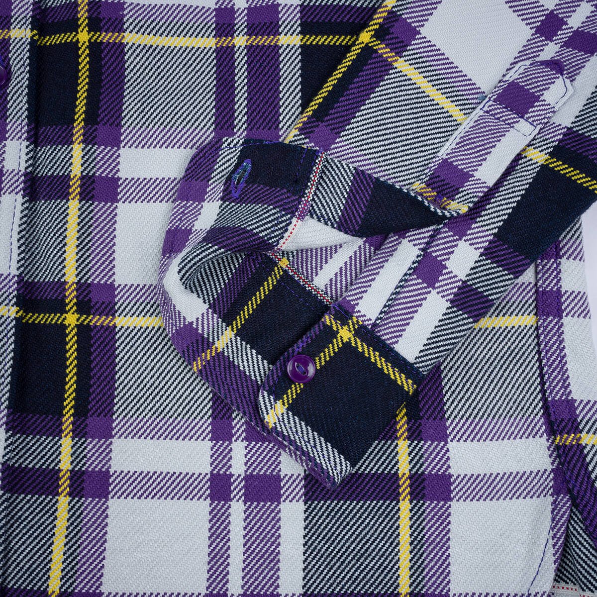 IHSH-382 9oz American Check Work Shirt Purple