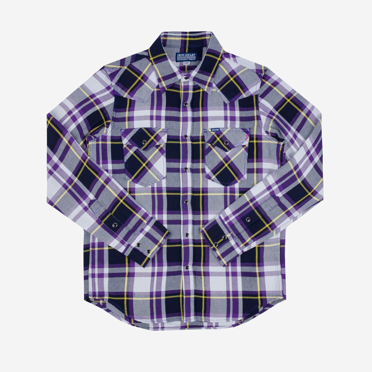 IHSH-390 9oz American Check Western Shirt Purple