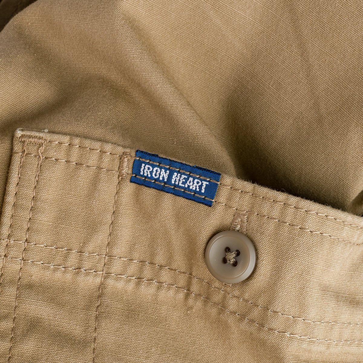 IHSH-395 7oz Fatigue Cloth Work Shirt Khaki