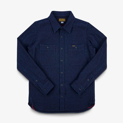 IHSH-397-IND 21 oz. Sashiko Work Shirt Indigo