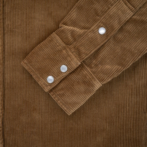 IHSH-398-CAM 11 oz. Corduroy Western Shirt Camel