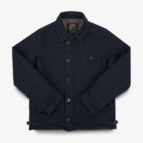 IHM-39-BLK Military Serge A2 Deck Jacket Black