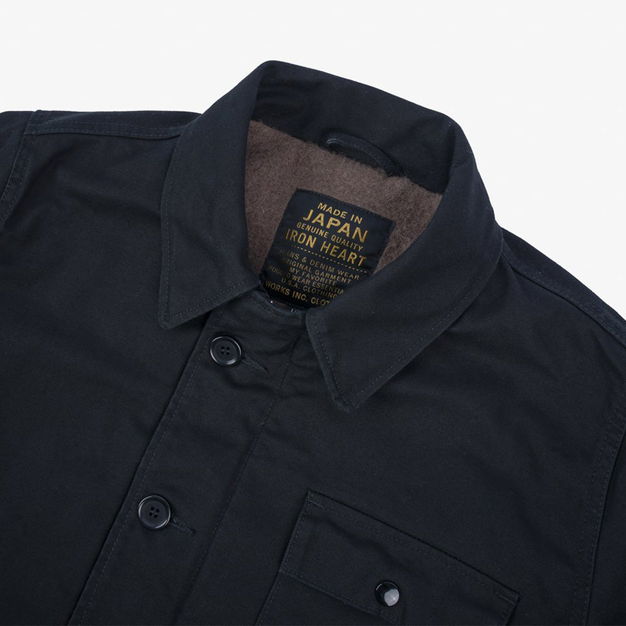 IHM-39-BLK Military Serge A2 Deck Jacket Black