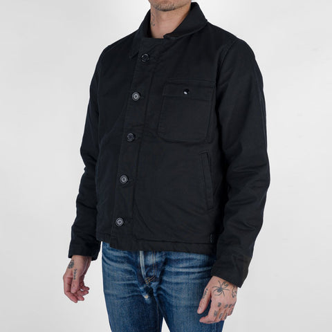 IHM-39-BLK Military Serge A2 Deck Jacket Black