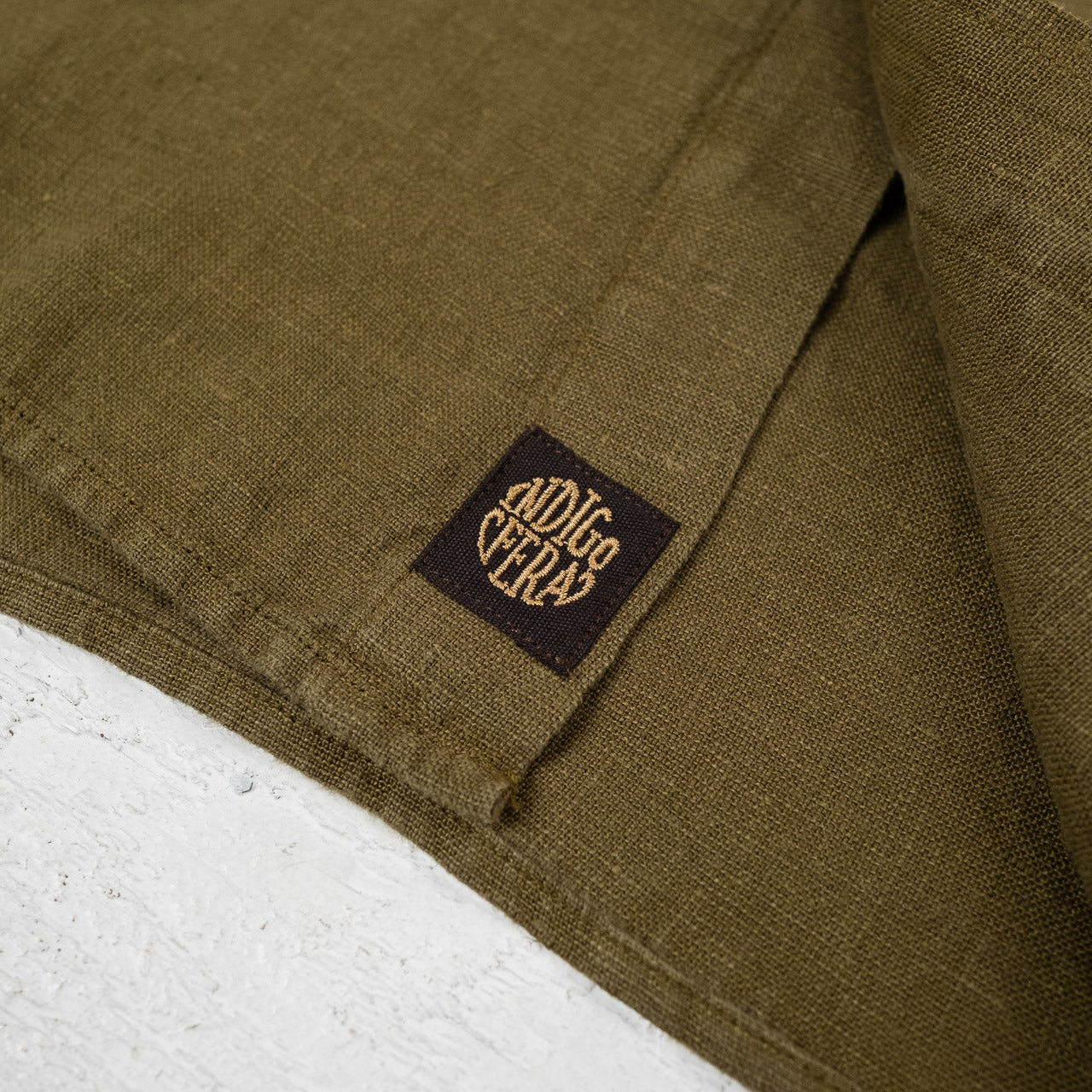 Delray Shirt Linen Canvas Military Olive